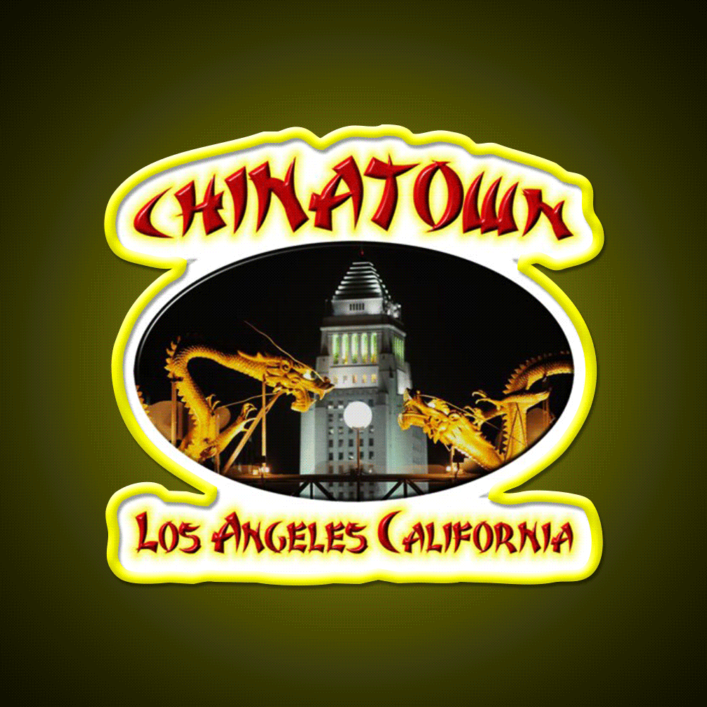 Chinatown Asian Cultural Led Neon Sign Living Room Wall Art Rgb Color