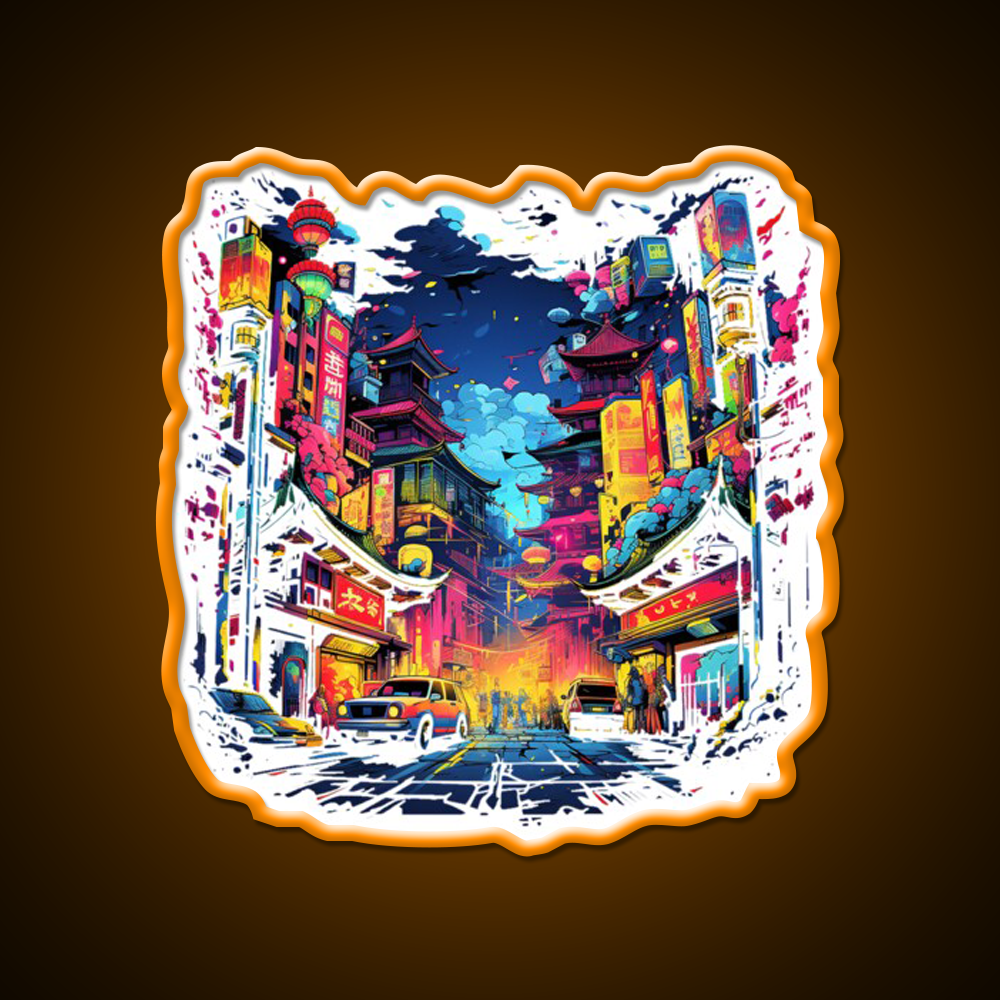 Chinatown Asian Cultural Led Neon Sign Wall Art For Home Rgb Color - LED neon sign view 6