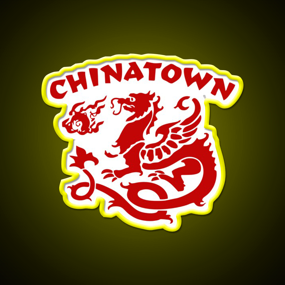 Chinatown Asian Cultural Led Neon Sign Wall Art Neon Sign Rgb Color - Custom LED neon sign front view