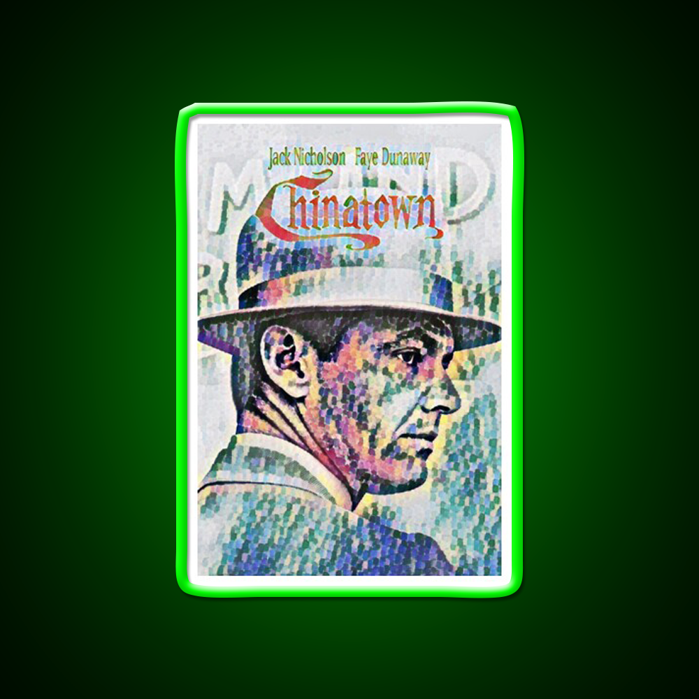 Chinatown By Roman Polanski Movie Poster Asian Cultural Led Neon Sign Rgb Color