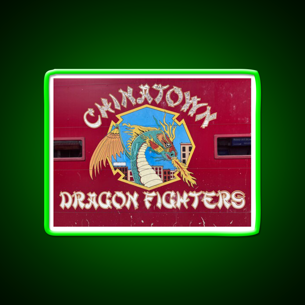 Chinatown Dragon Fighters Asian Cultural Led Neon Sign Rgb Color - LED neon sign view 8