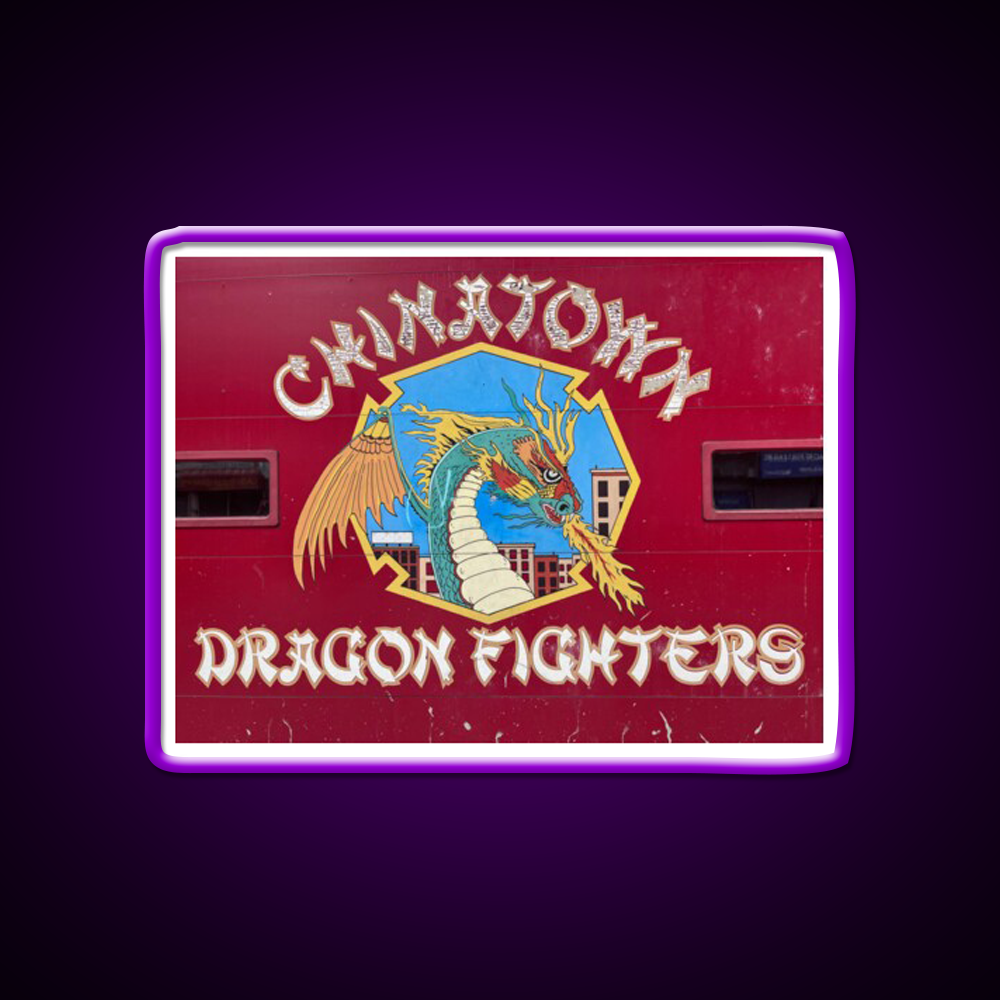 Chinatown Dragon Fighters Asian Cultural Led Neon Sign Rgb Color - LED neon sign view 9