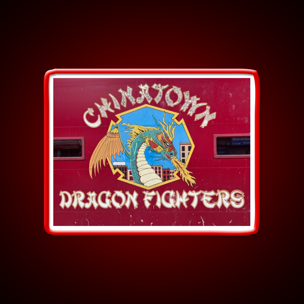 Chinatown Dragon Fighters Asian Cultural Led Neon Sign Rgb Color - LED neon sign view 10