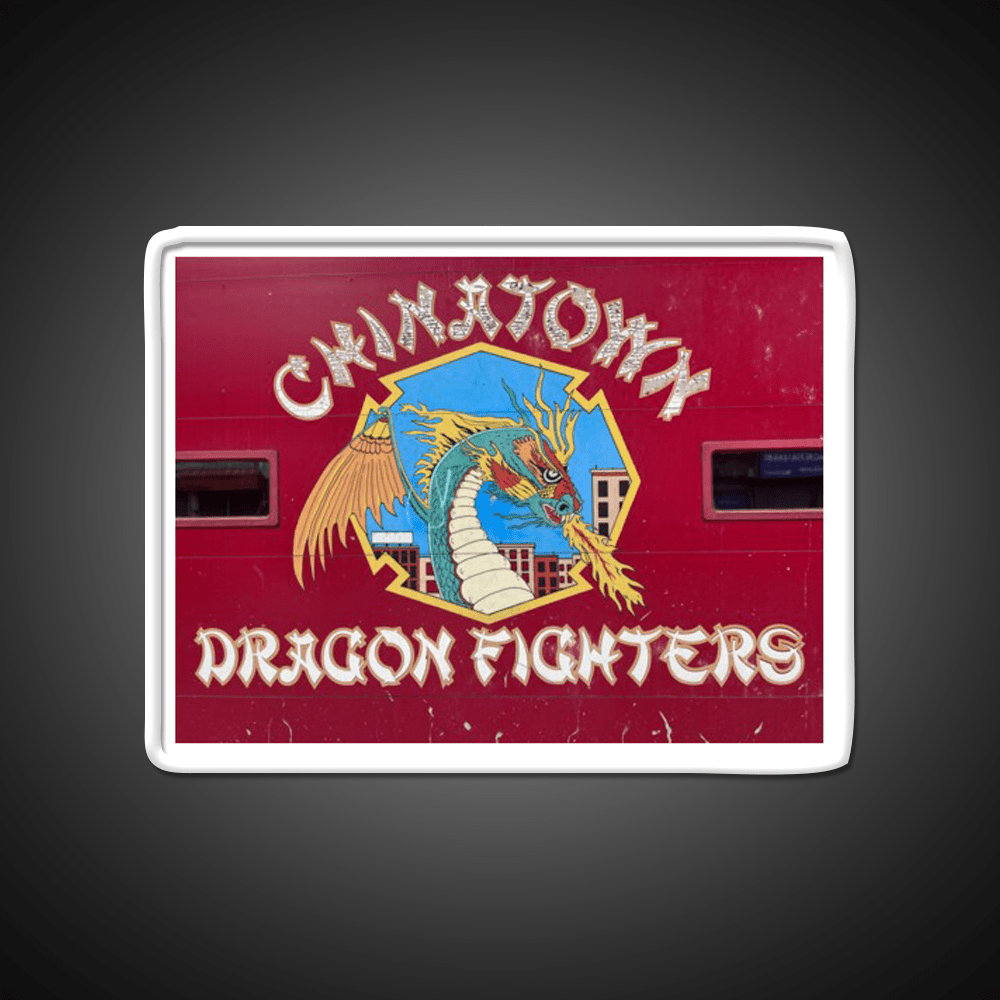 Chinatown Dragon Fighters Asian Cultural Led Neon Sign Rgb Color - Shineneon