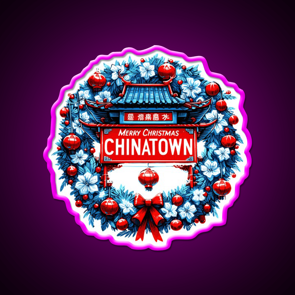 Chinatown Dresses Up For Christmas Asian Cultural Led Neon Sign Rgb Color - Shineneon