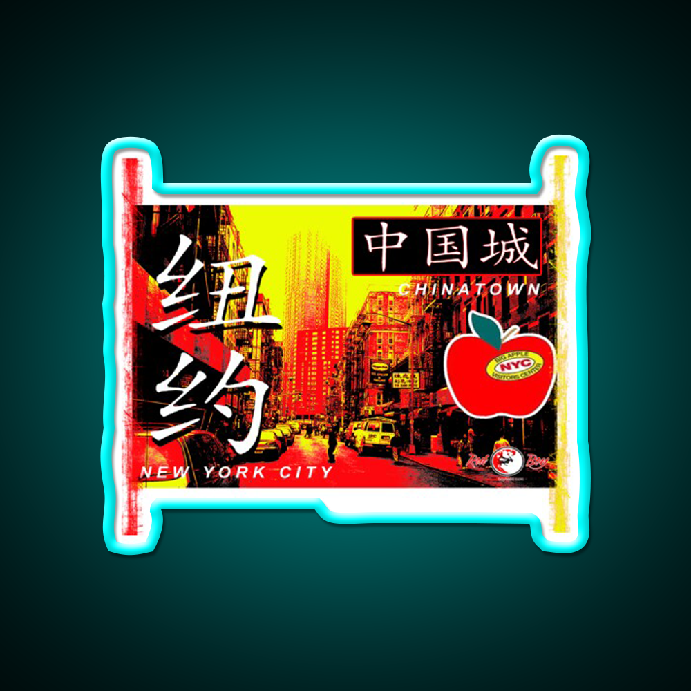 Chinatown In New York Asian Cultural Led Neon Sign Rgb Color - Size and dimension reference