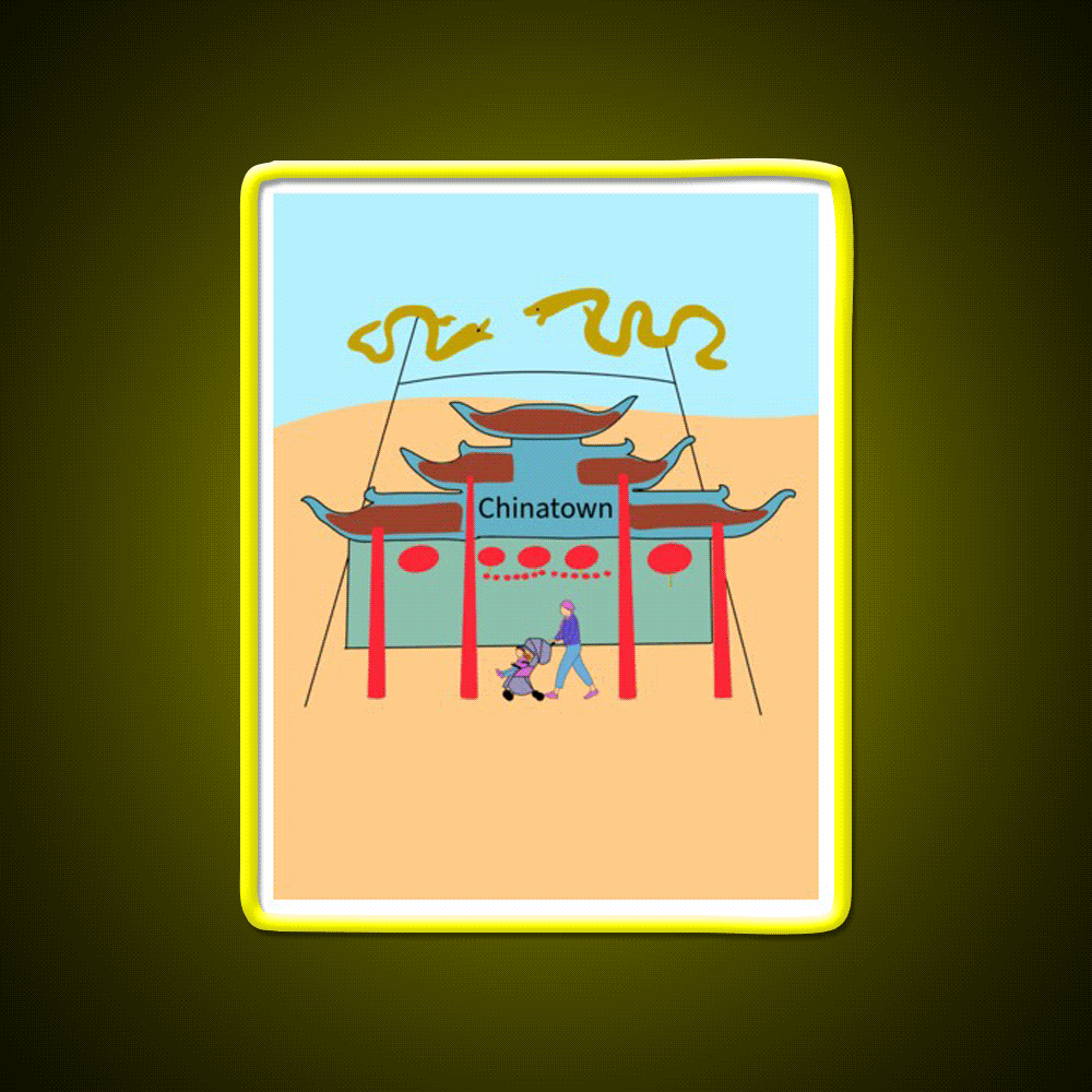 Chinatown Los Angeles Asian Cultural Led Neon Sign Rgb Color