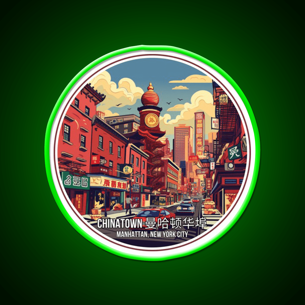 Chinatown Manhattan Nyc Asian Cultural Led Neon Sign Rgb Color - Shineneon