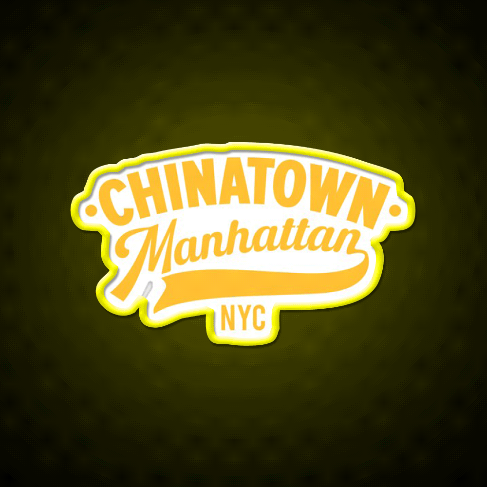 Chinatown Manhattan Where East Meets West Asian Cultural Led Neon Sign Rgb Color - Custom LED neon sign front view