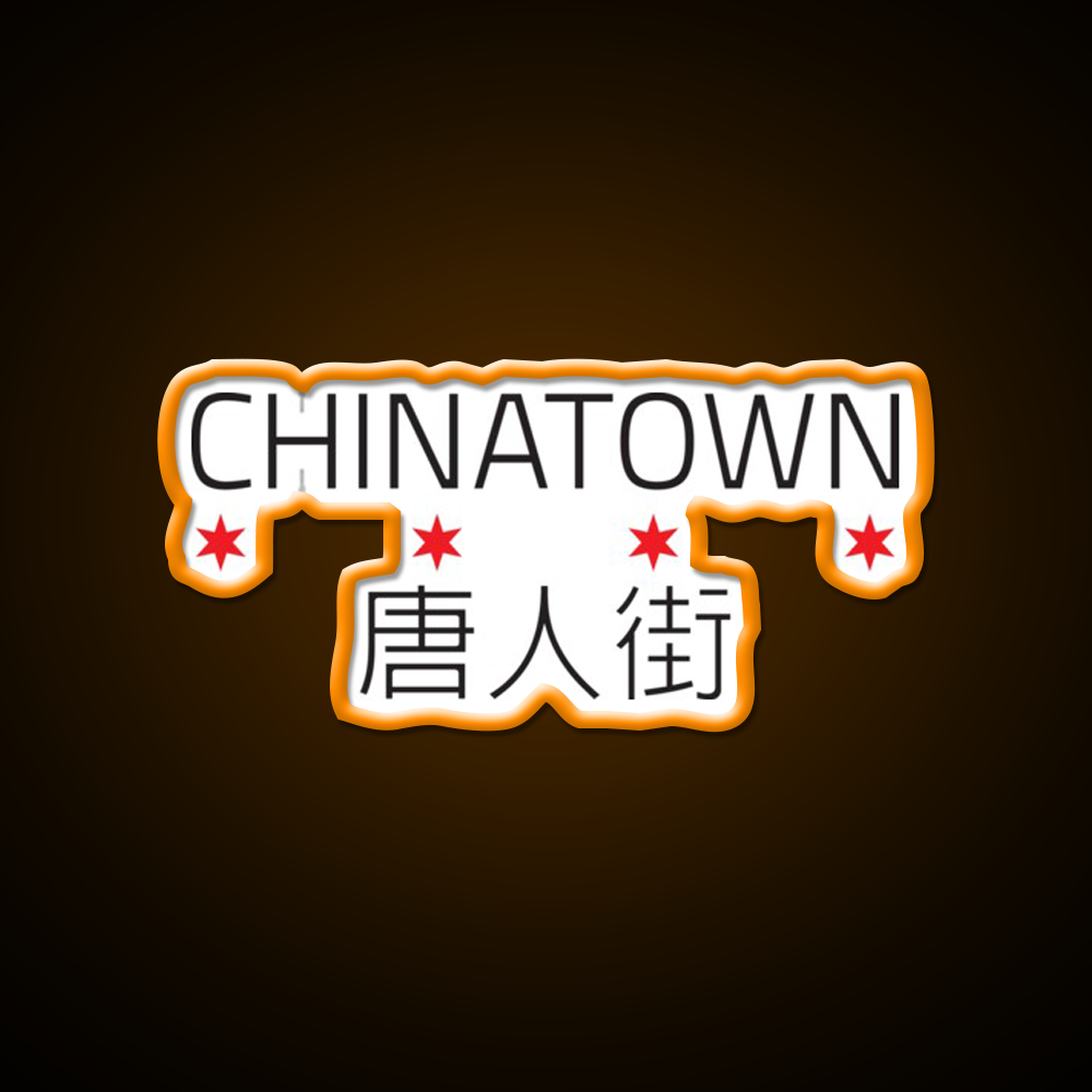 Chinatown Neighborhood Tee Asian Cultural Led Neon Sign Rgb Color - LED neon sign view 6