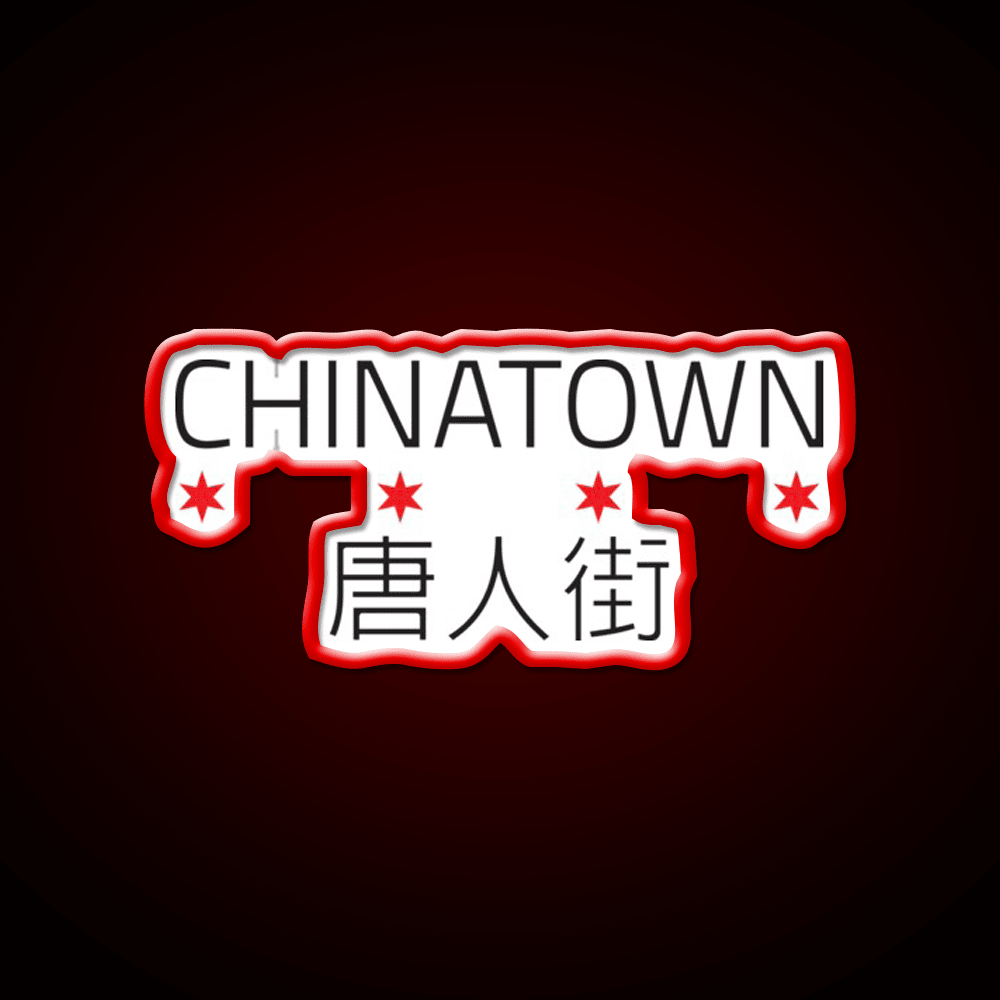 Chinatown Neighborhood Tee Asian Cultural Led Neon Sign Rgb Color - Shineneon