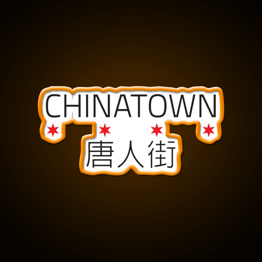 Chinatown Neighborhood Tee Asian Cultural Led Neon Sign Rgb Color - Shineneon