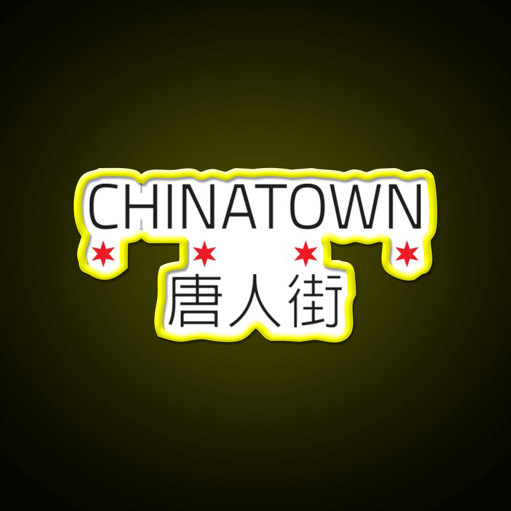 Chinatown Neighborhood Tee Asian Cultural Led Neon Sign Rgb Color - Shineneon