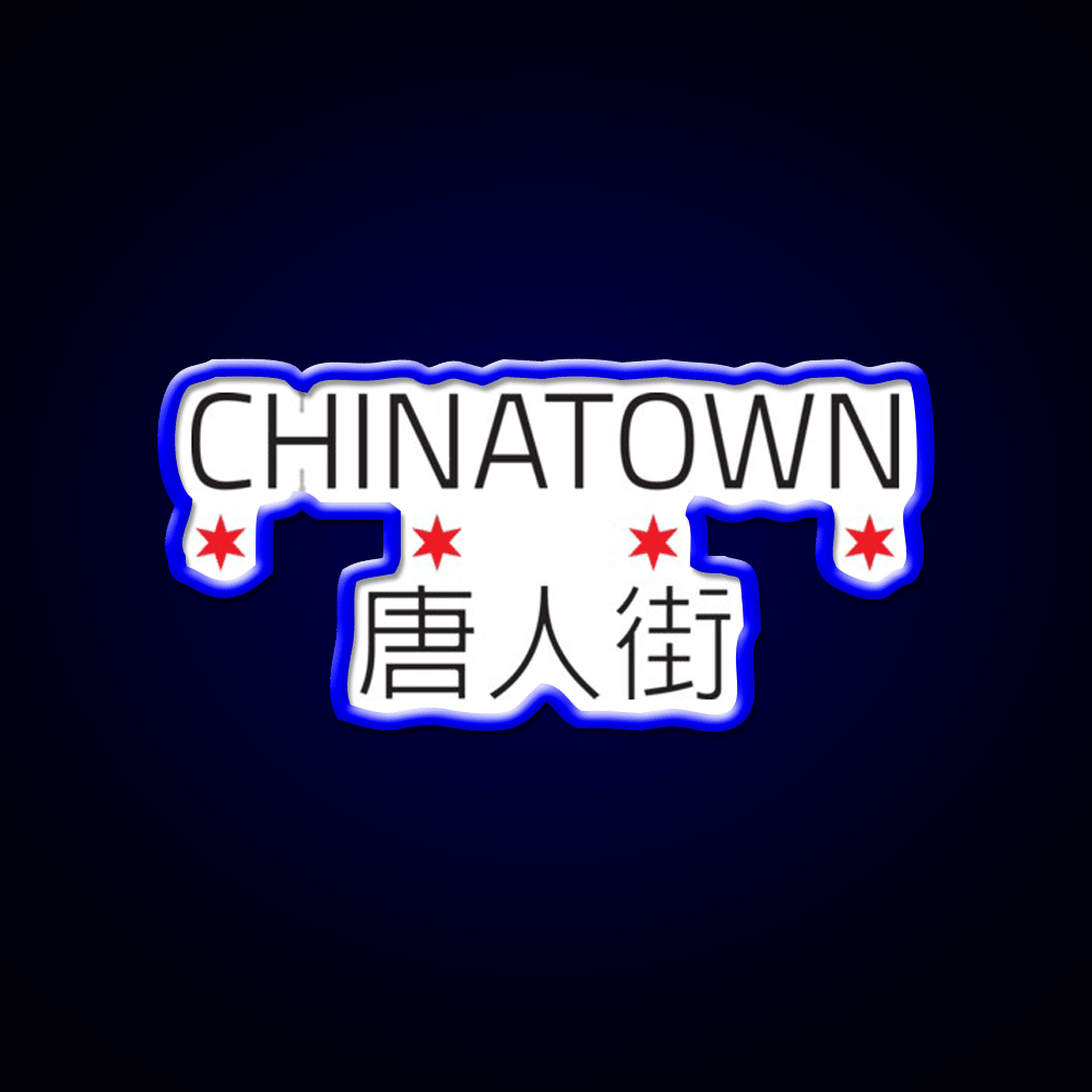 Chinatown Neighborhood Tee Asian Cultural Led Neon Sign Rgb Color - Shineneon