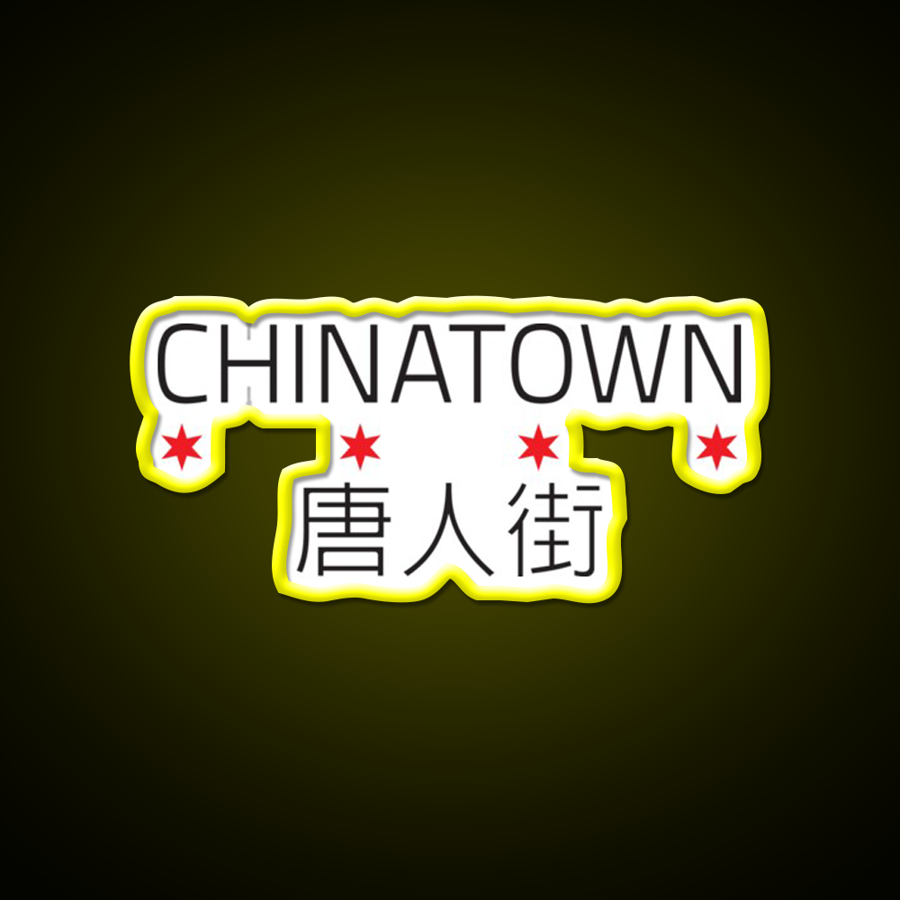 Chinatown Neighborhood Tee Asian Cultural Led Neon Sign Rgb Color - LED neon sign view 7