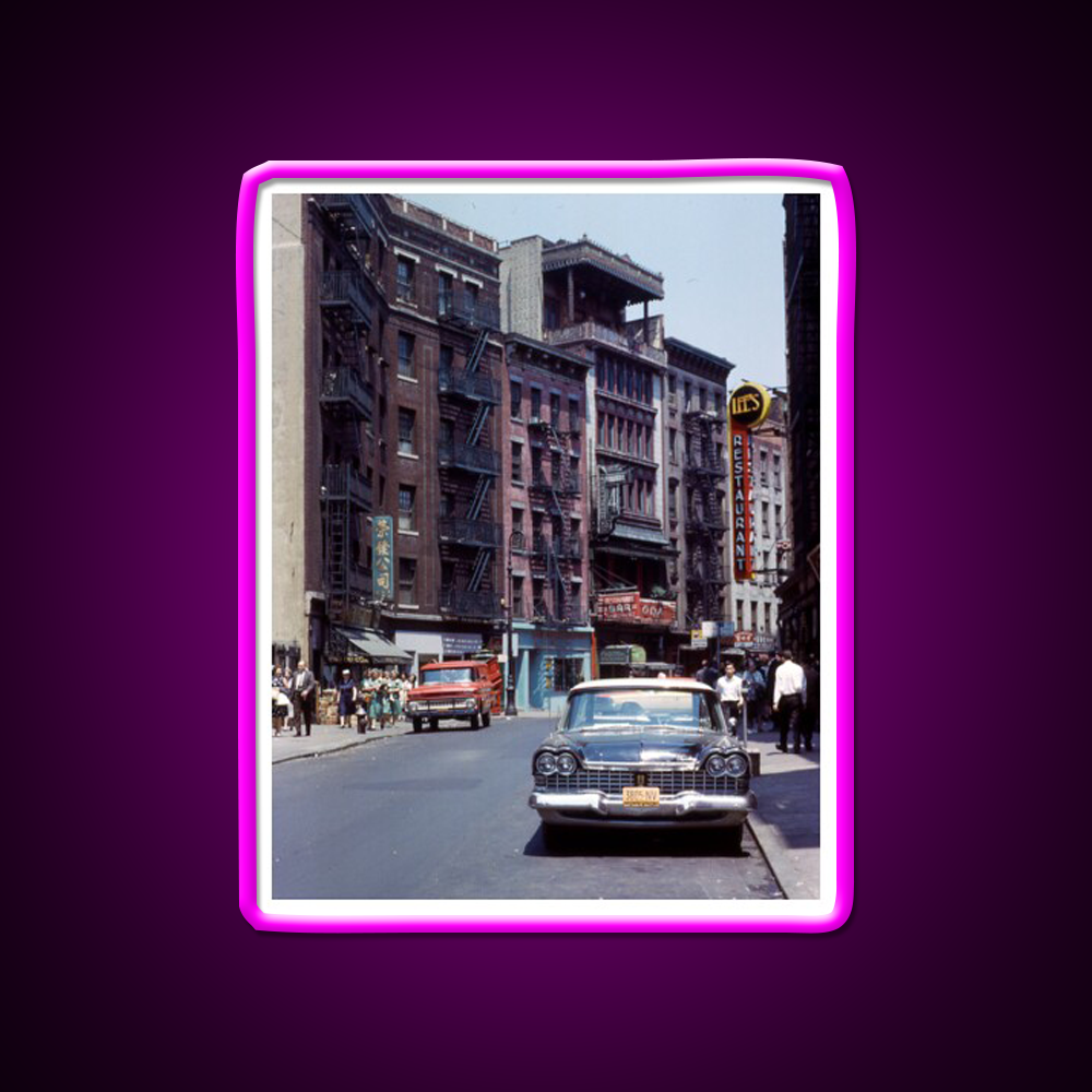 Chinatown Nyc In The 1950S Asian Cultural Led Neon Sign Rgb Color - Neon sign mounted on wall in room