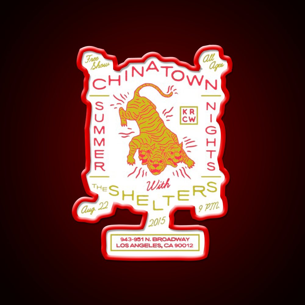 Chinatown Tigers Asian Cultural Led Neon Sign Rgb Color - Shineneon