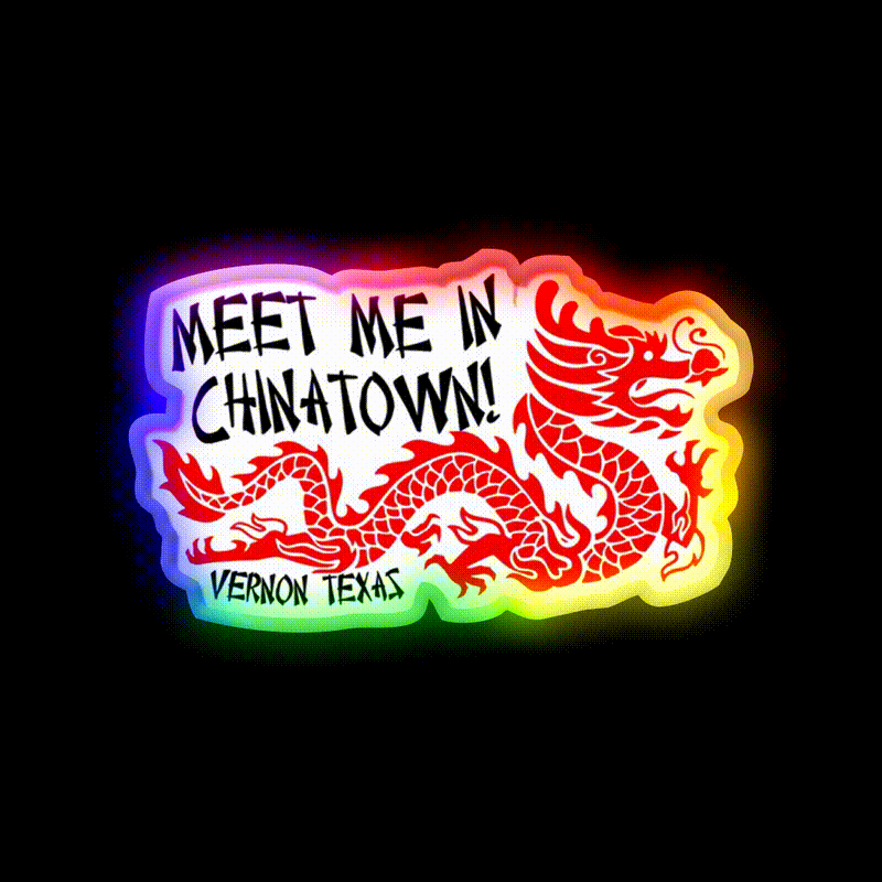 Chinatown Vernon Texas Asian Cultural Led Neon Sign Rgb Color