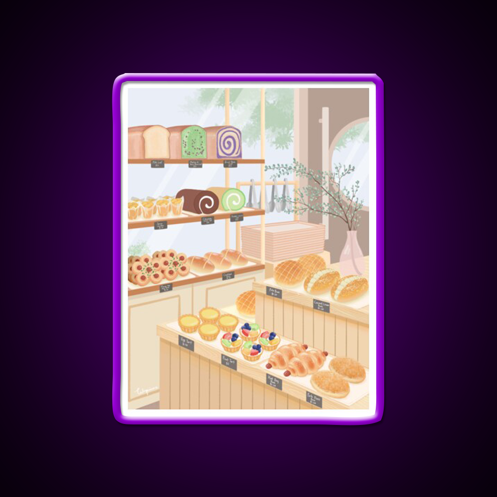 Chinese Bakery Goodies Led Neon Sign Chinese Food Rgb Color