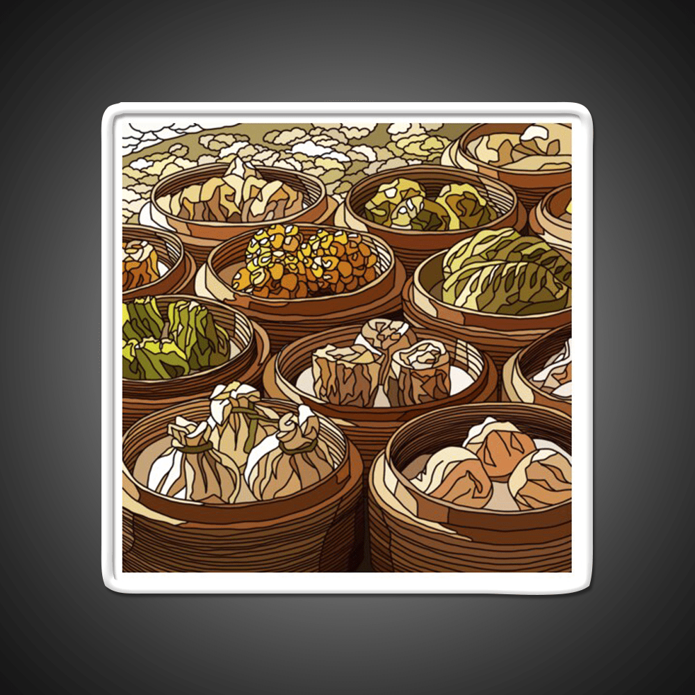 Chinese Dim Sum Dimsum Asian Cultural Led Neon Sign Rgb Color - Shineneon