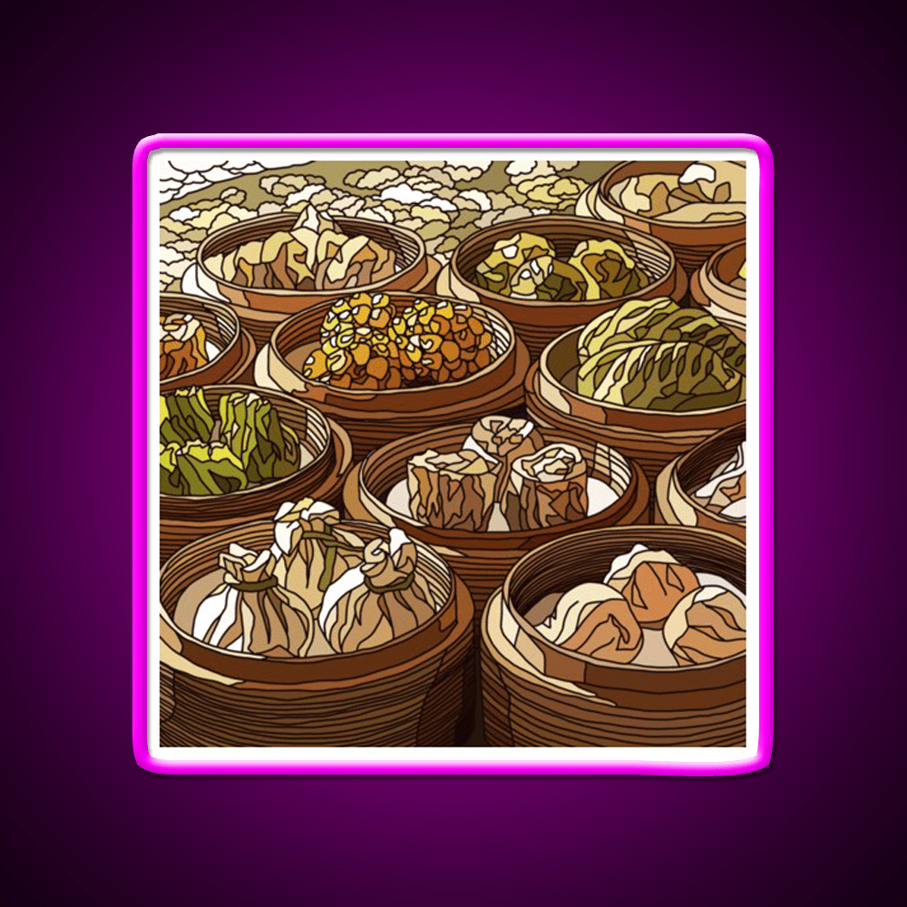Chinese Dim Sum Dimsum Asian Cultural Led Neon Sign Rgb Color - Shineneon