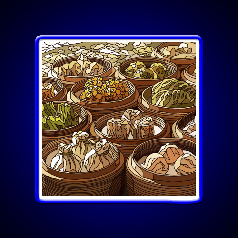 Chinese Dim Sum Dimsum Asian Cultural Led Neon Sign Rgb Color - Shineneon