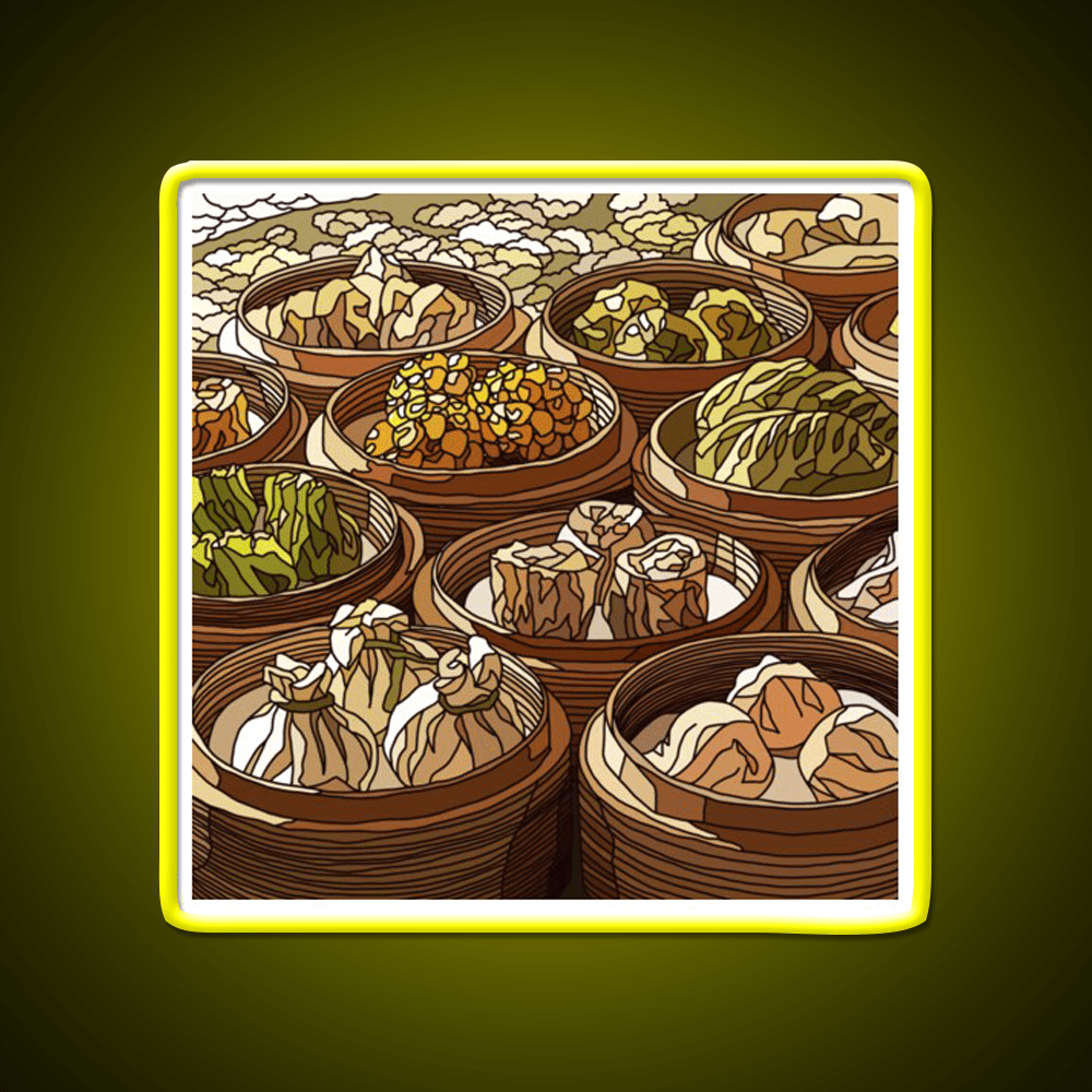Chinese Dim Sum Dimsum Asian Cultural Led Neon Sign Rgb Color - Shineneon