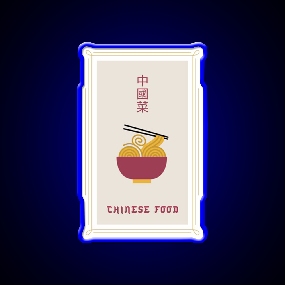 Chinese Food Basic Ironic Tee Led Neon Sign Chinese Food Rgb Color