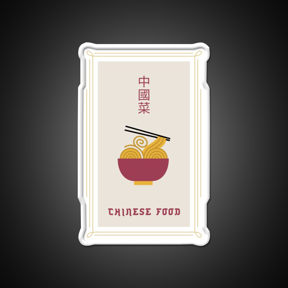 Chinese Food Basic Ironic Tee Led Neon Sign Chinese Food Rgb Color