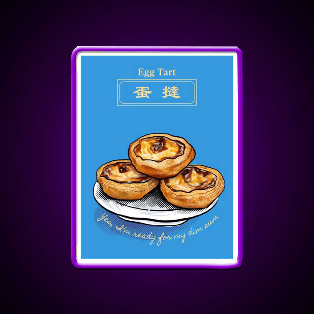 Chinese Food Dim Sum Egg Tart Led Neon Sign Chinese Food Rgb Color - Shineneon