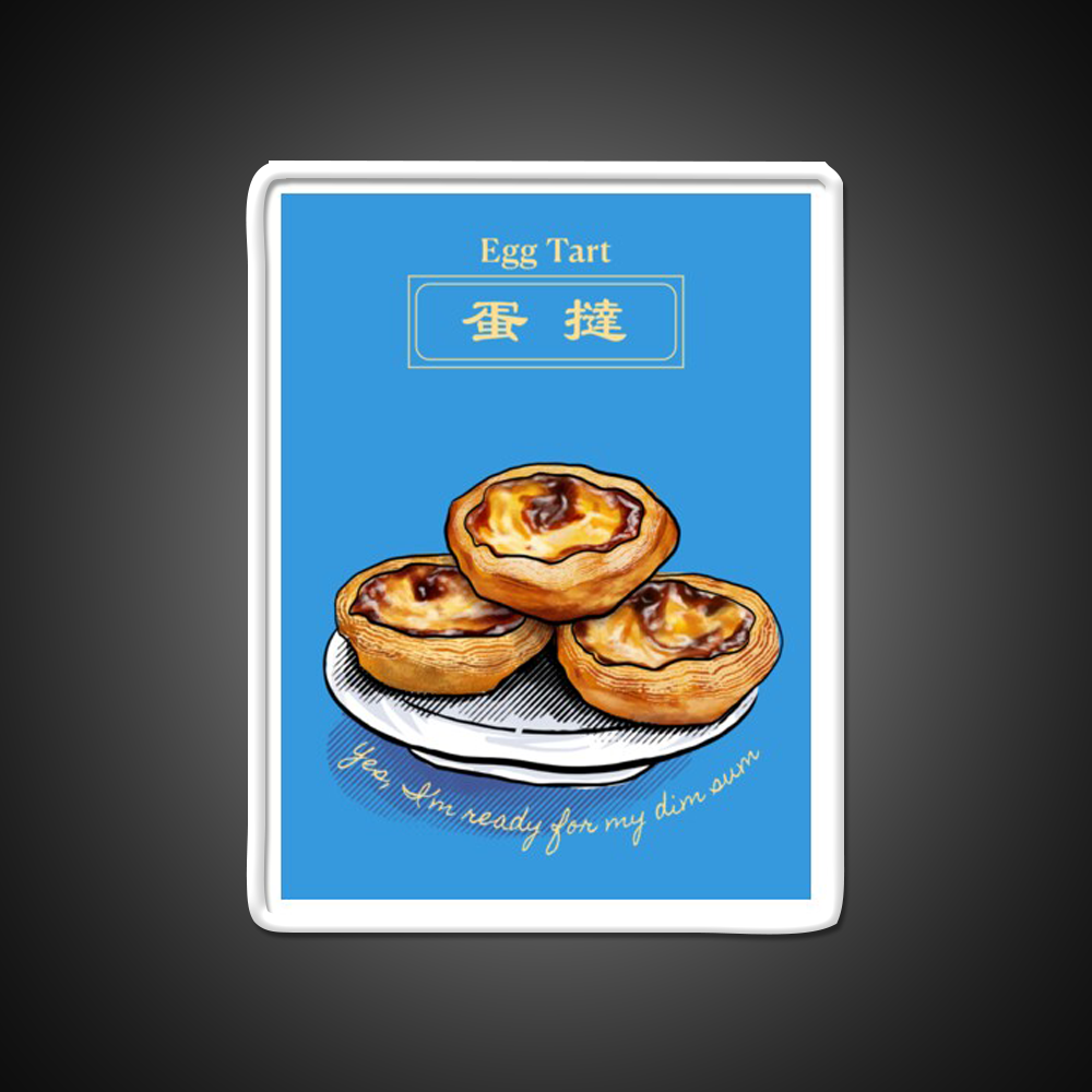 Chinese Food Dim Sum Egg Tart Led Neon Sign Chinese Food Rgb Color