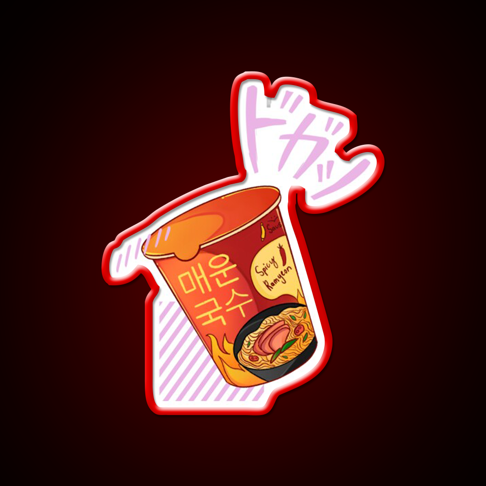 Chinese Food Spicy Ramyeon Led Neon Sign Chinese Food Rgb Color