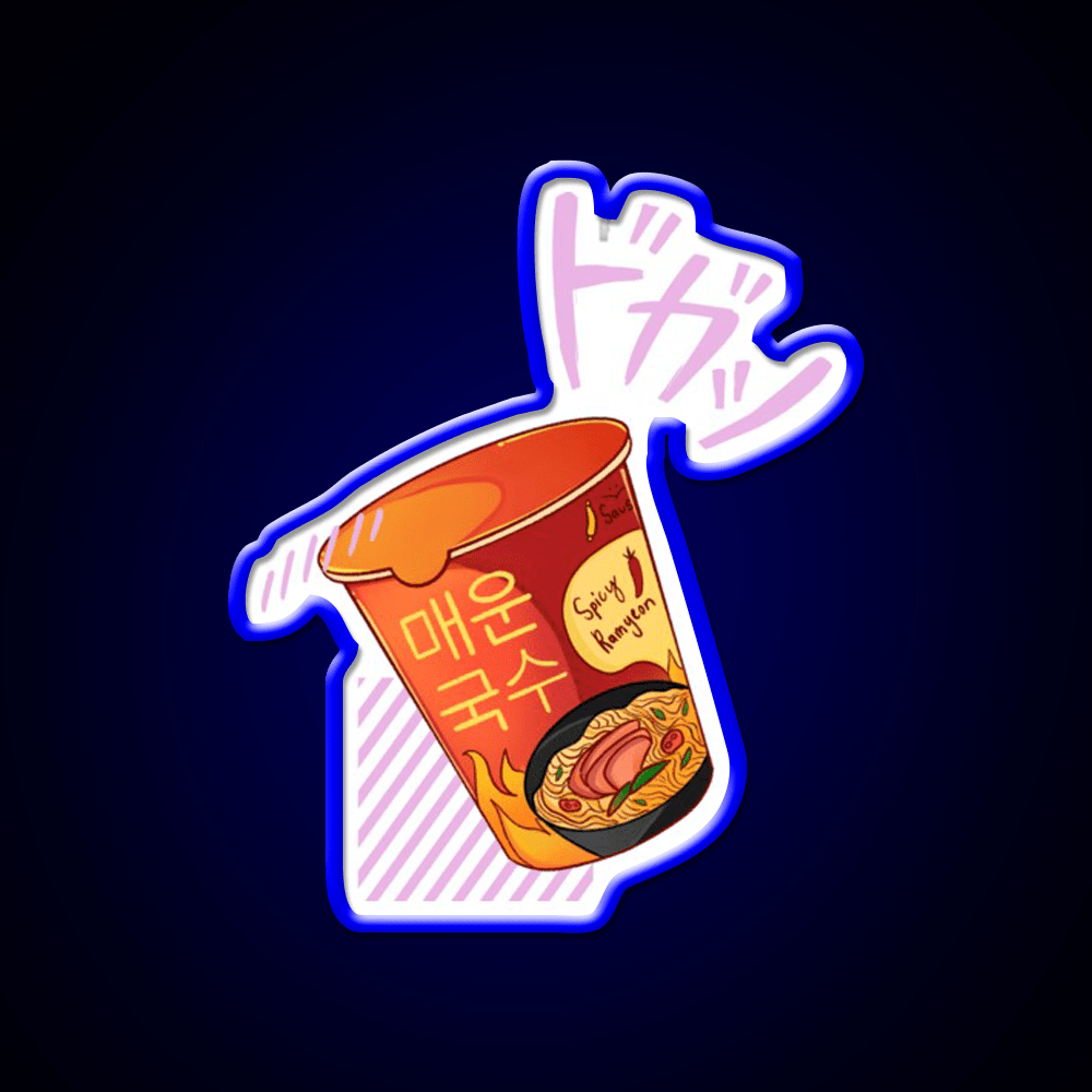 Chinese Food Spicy Ramyeon Led Neon Sign Chinese Food Rgb Color - Shineneon