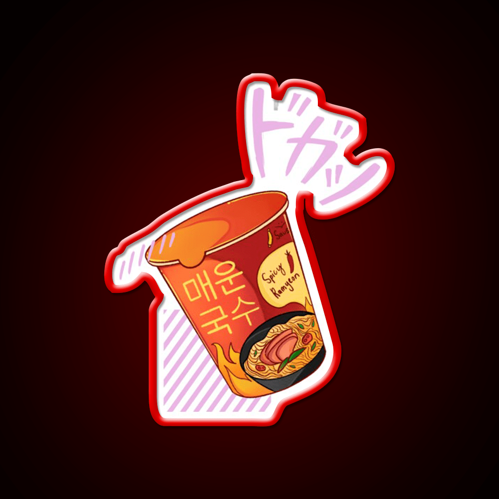 Chinese Food Spicy Ramyeon Led Neon Sign Chinese Food Rgb Color - Shineneon