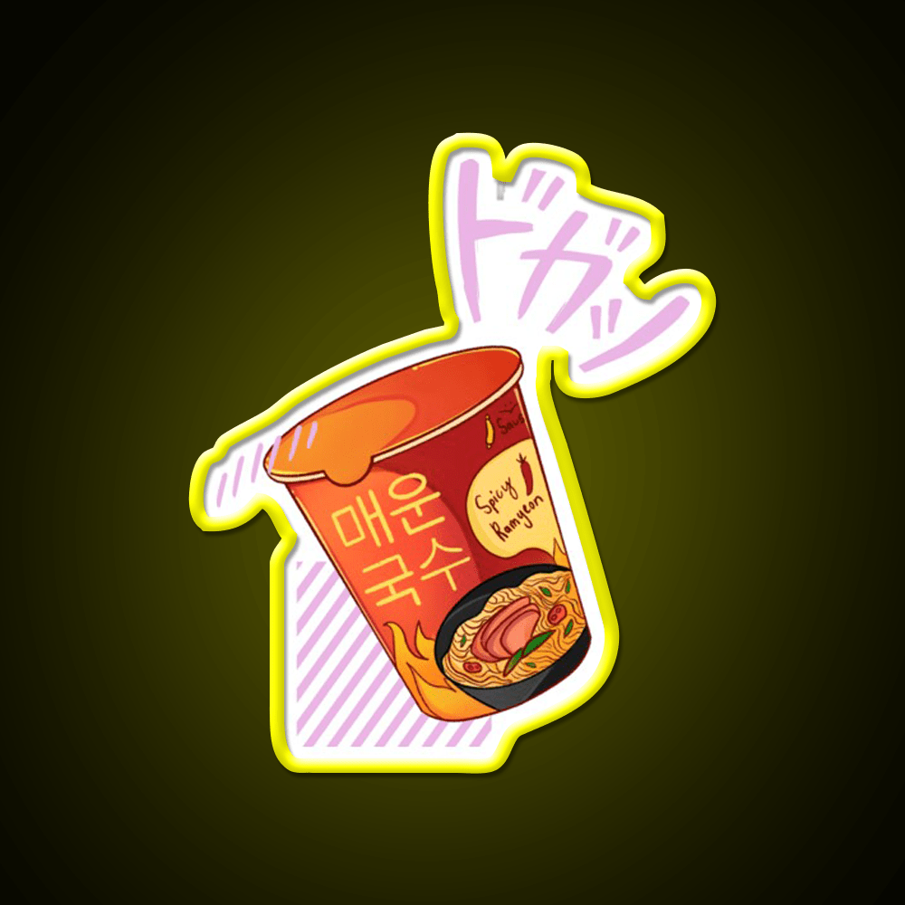 Chinese Food Spicy Ramyeon Led Neon Sign Chinese Food Rgb Color - Shineneon