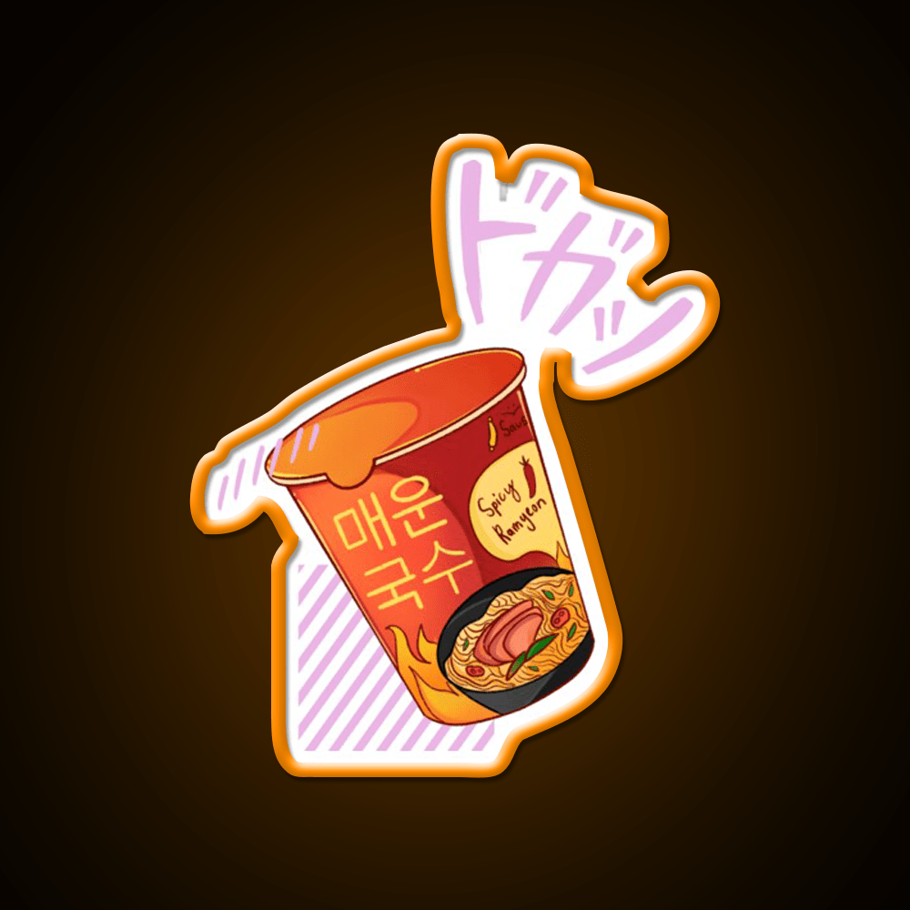 Chinese Food Spicy Ramyeon Led Neon Sign Chinese Food Rgb Color - Shineneon