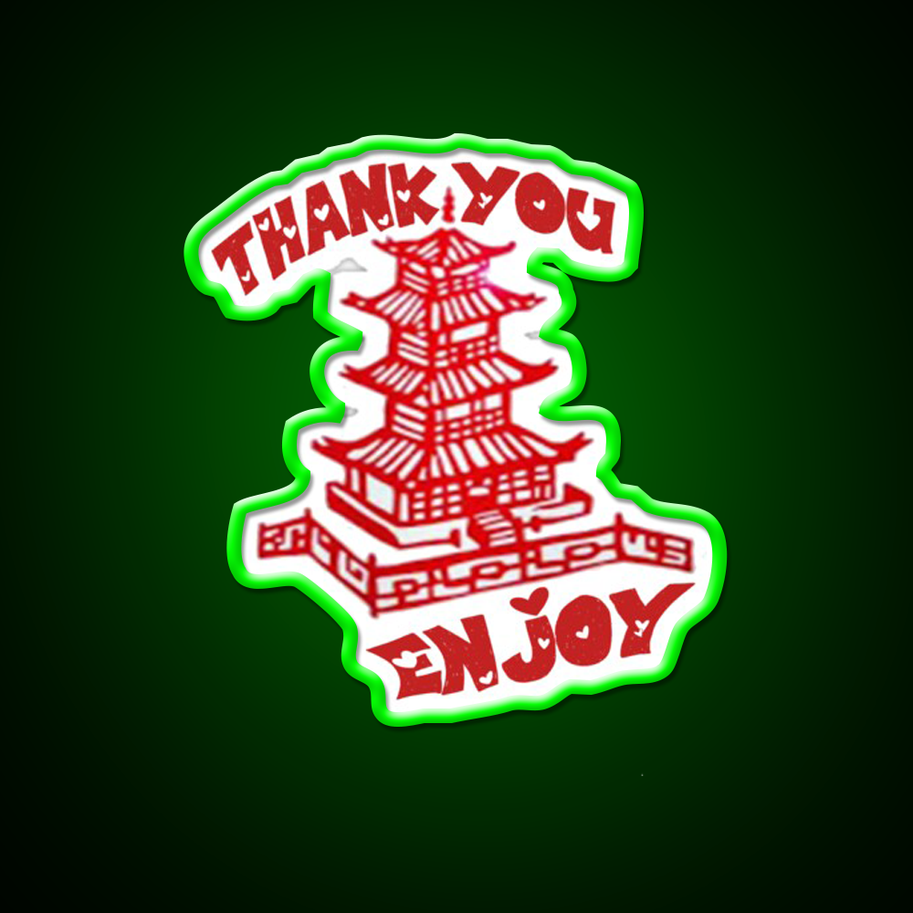 Chinese Food Take Out Thank You Enjoy Led Neon Sign Chinese Food Rgb Color