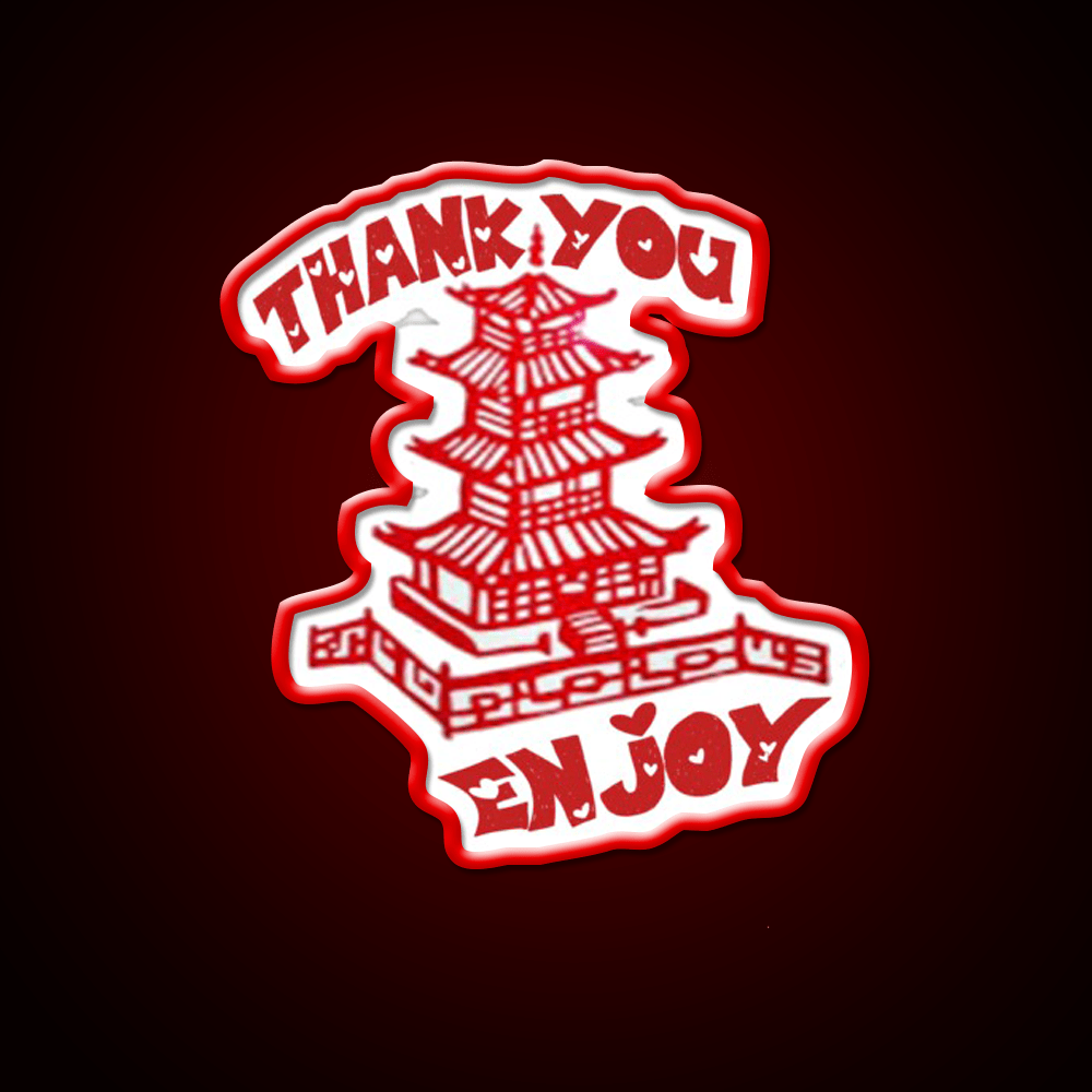 Chinese Food Take Out Thank You Enjoy Led Neon Sign Chinese Food Rgb Color - Shineneon
