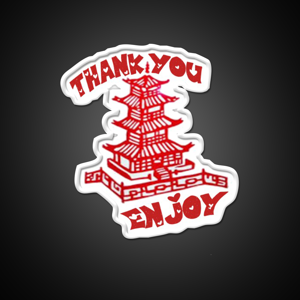 Chinese Food Take Out Thank You Enjoy Led Neon Sign Chinese Food Rgb Color
