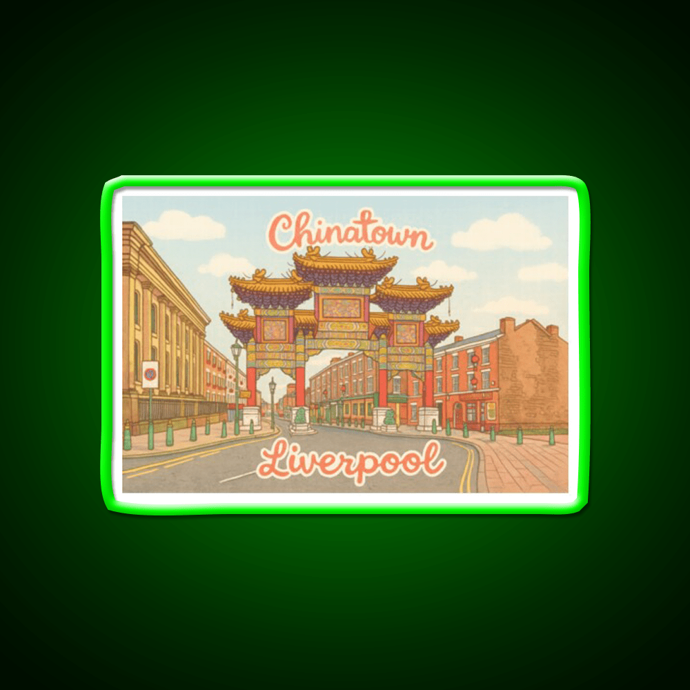 Chinese Gate Chinatown Liverpool Uk Asian Cultural Led Neon Sign Rgb Color - Shineneon
