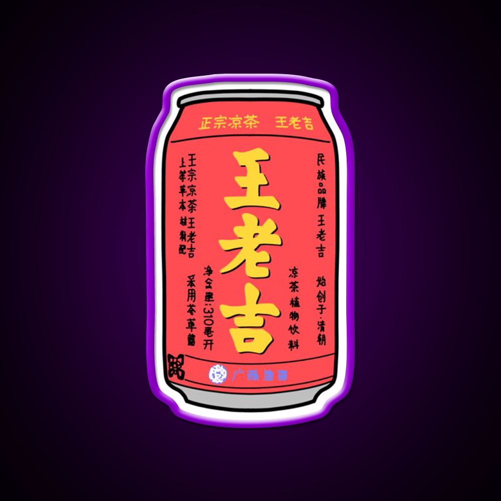 Chinese Herbal Tea Drink Wang Lao Ji Snack Food Led Neon Sign Rgb Color - Shineneon