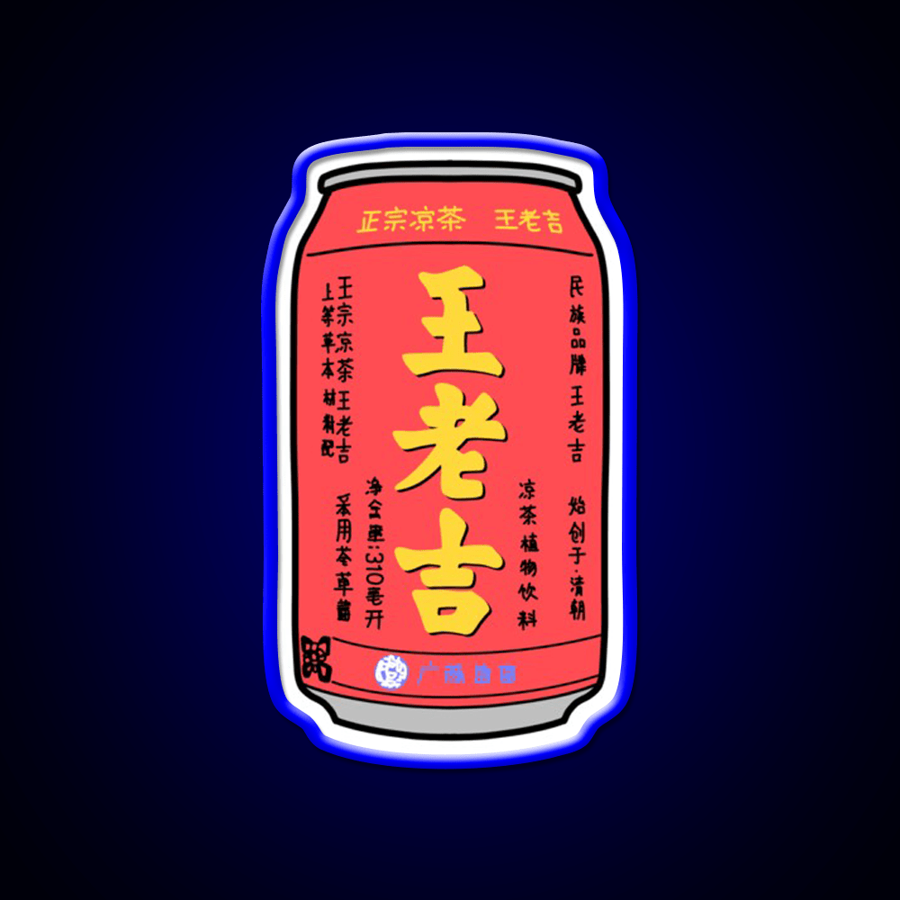 Chinese Herbal Tea Drink Wang Lao Ji Snack Food Led Neon Sign Rgb Color - Shineneon
