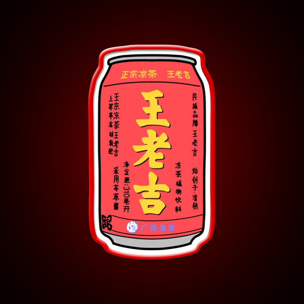 Chinese Herbal Tea Drink Wang Lao Ji Snack Food Led Neon Sign Rgb Color - Shineneon