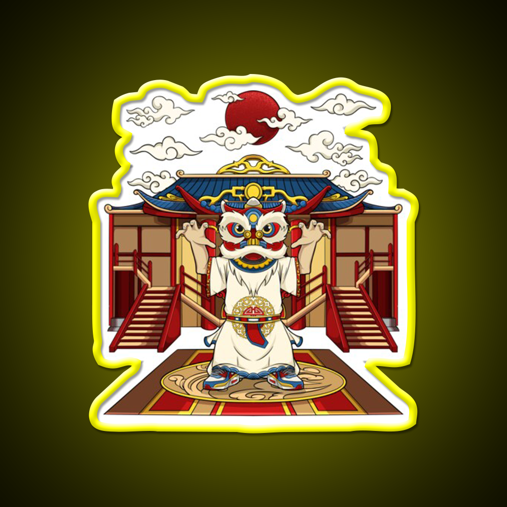 Chinese Lion Dance Asian Cultural Led Neon Sign Rgb Color - LED neon sign view 7
