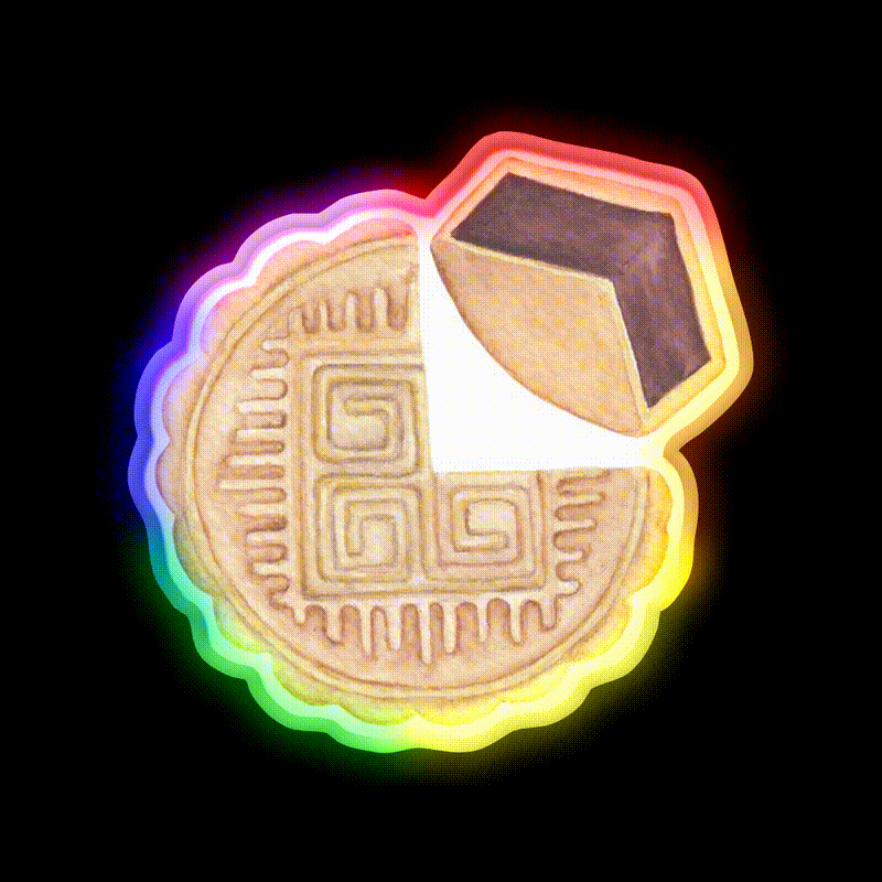 Chinese Mooncake Led Neon Sign Chinese Food Rgb Color