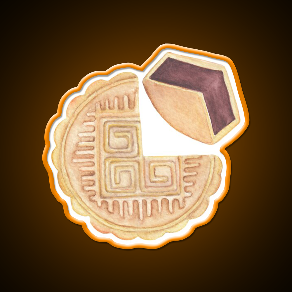 Chinese Mooncake Led Neon Sign Chinese Food Rgb Color