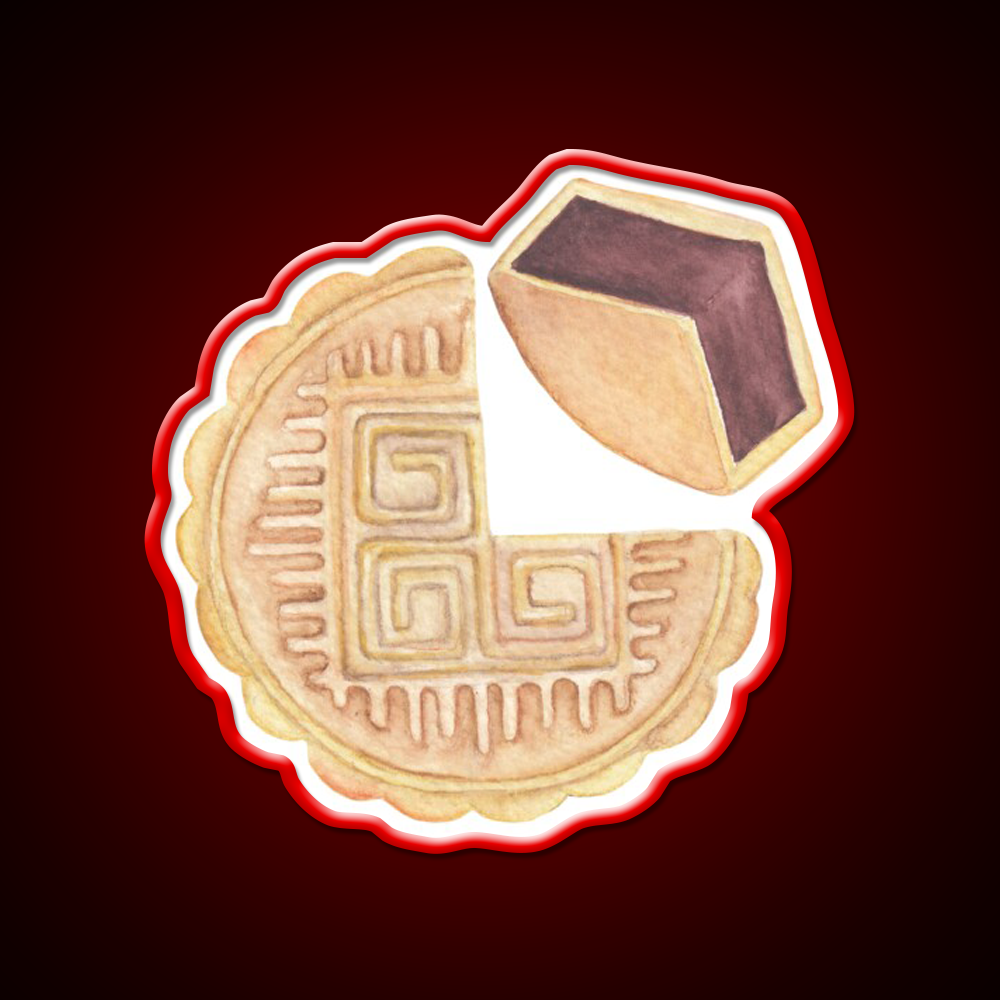 Chinese Mooncake Led Neon Sign Chinese Food Rgb Color