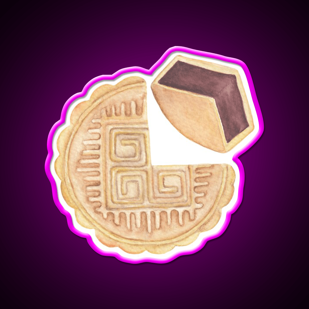 Chinese Mooncake Led Neon Sign Chinese Food Rgb Color - Shineneon