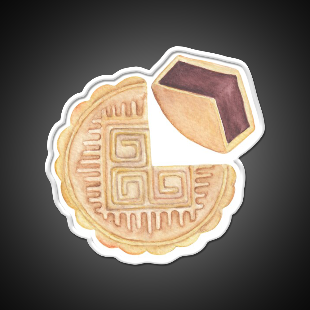 Chinese Mooncake Led Neon Sign Chinese Food Rgb Color