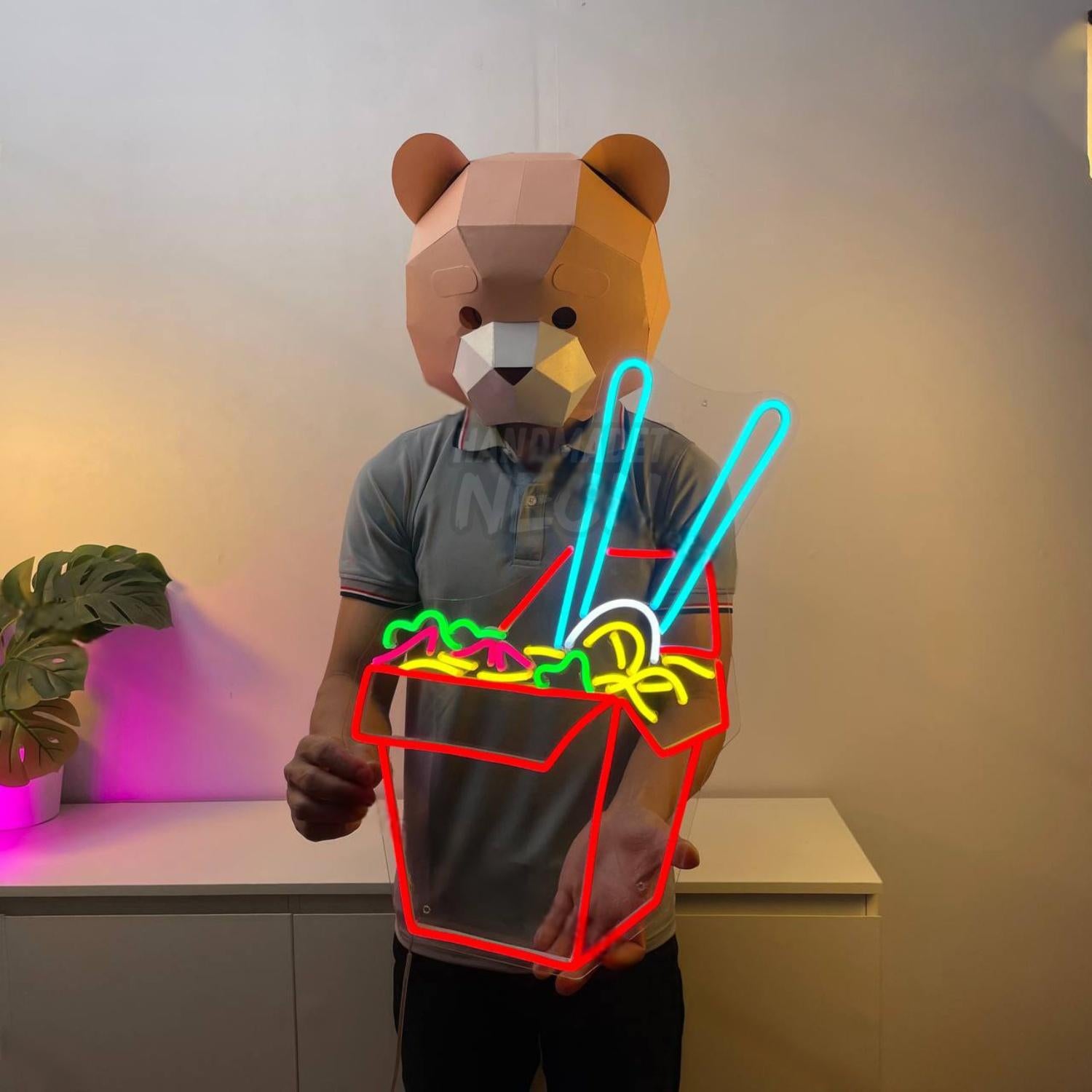 Chinese Noodle Takeout Box Led Neon Sign Food Led Neon Sign | Shineneon